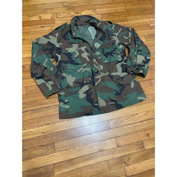 USGI Army Cold Weather Field Coat Woodland Camo Jacket US Military Medium Reg - Picture 2 of 8